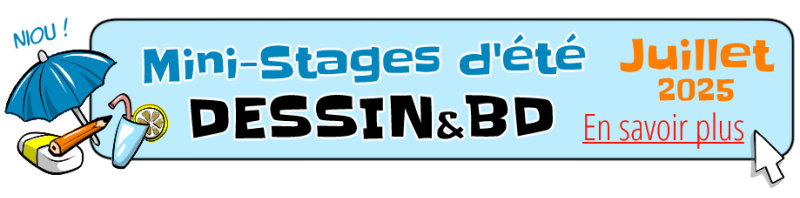 Stage dessin et BD pendant les vacances d'été